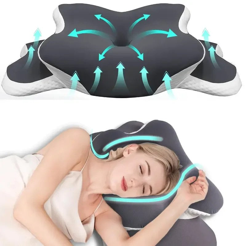 Almohada cervical viscoelástica de contorno, vista superior